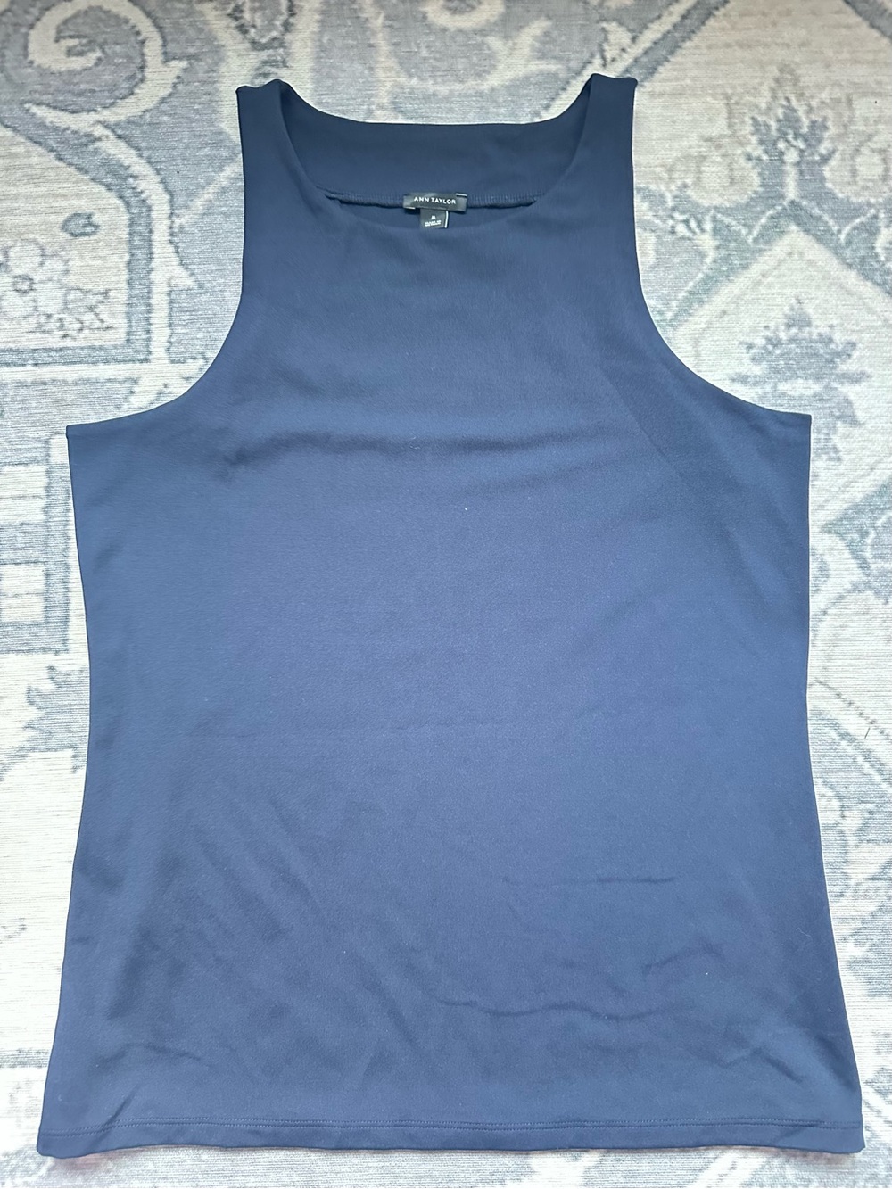 Ann Taylor Navy Sleeveless Tank Top - Women's Classic Cut